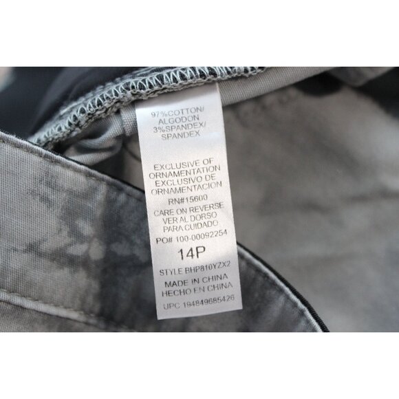 Democracy Ab Solution Bermuda Shorts 14 Petite Stretch Denim Slimming Gray - Picture 9 of 9